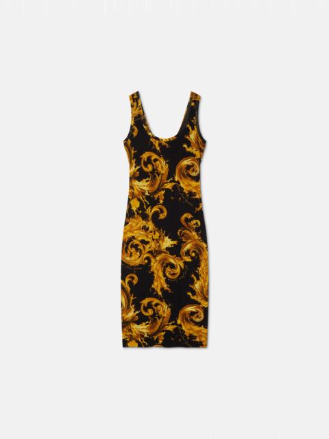 VERSACE JEANS COUTURE Printed Cotton Midi Dress