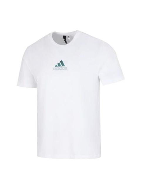 Men's adidas U JF SS Tee 2 Logo Athleisure Casual Sports Round Neck Short Sleeve White T-Shirt HM297