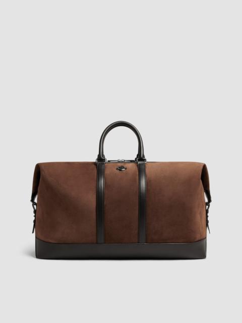 Moncler Tech Suede Leather-Trimmed Duffle Bag