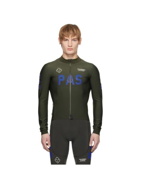 PAS NORMAL STUDIOS® Khaki 'PAS' Mechanism Thermal Long Sleeve Cycling Top