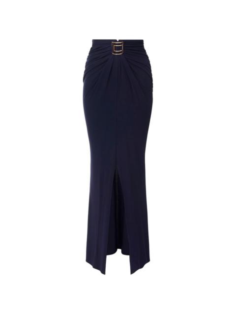 ELISABETTA FRANCHI skirt in crêpe jersey fabric with jewel logo