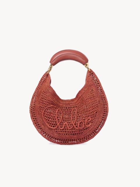 Chloé SUMMER BANANA HOBO BAG IN RAFFIA