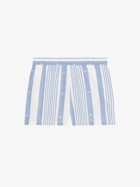 Givenchy SHORTS IN COTTON AND LINEN WITH 4G STRIPES