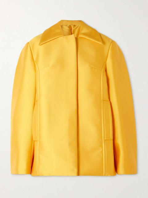 Carven Oversized satin-twill jacket