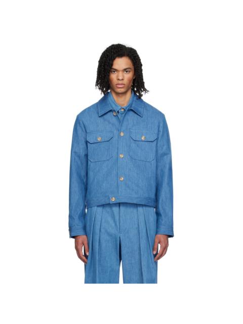KING & TUCKFIELD Blue Collared Denim Jacket