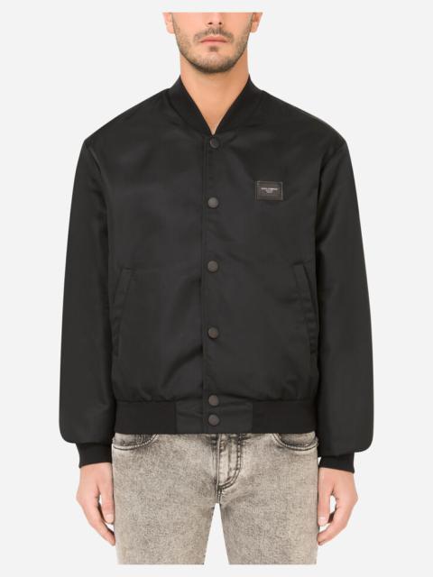 Dolce & Gabbana Nylon jacket with branded plate