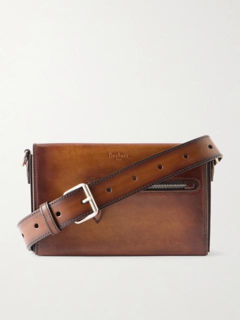 Berluti Jour de Poche Venezia Leather Messenger Bag