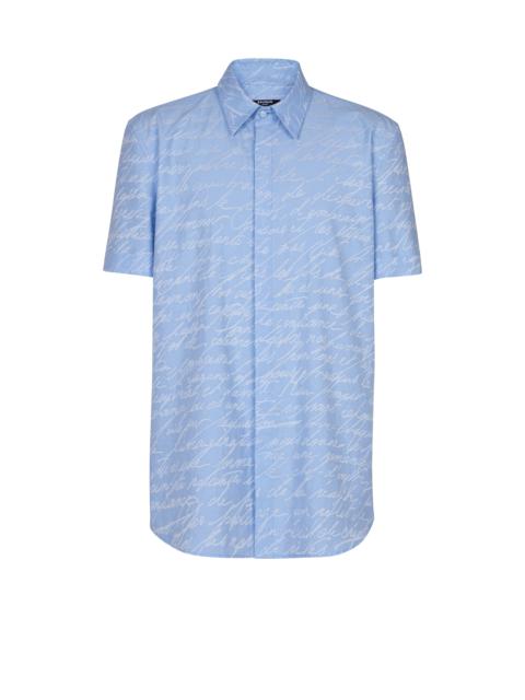 Balmain Jacquard shirt with "Love Letter" print