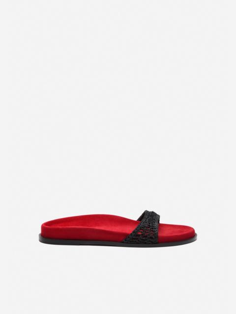 MAGDA BUTRYM Crochet strap sandals in red