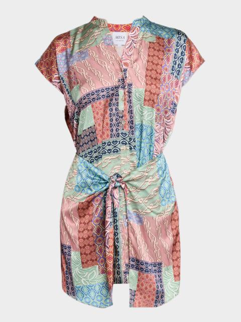 MISA Mika Wrap Mini Dress