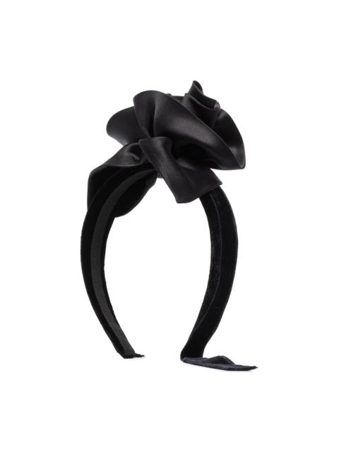 Alessandra Rich rose appliqué tie headband