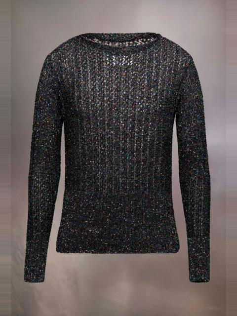 Maison Margiela Battered sequin knit top