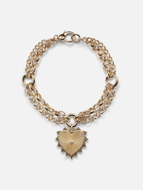 FOUNDRAE True Love 18kt gold charm bracelet with diamond