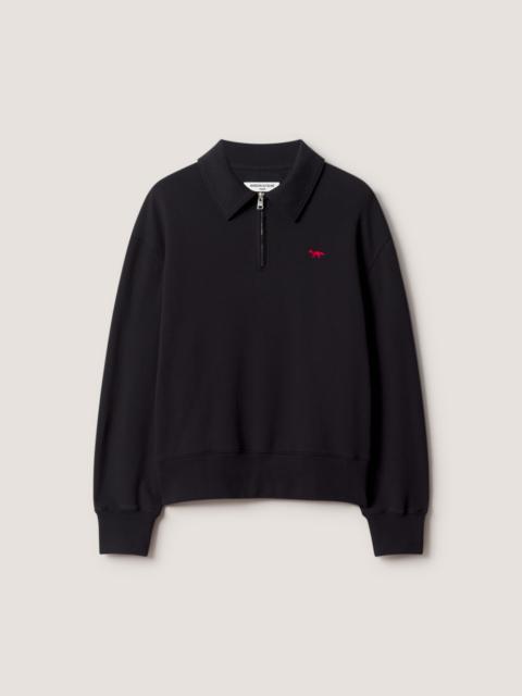 Maison Kitsuné PROFILE FOX ZIPPED POLO SWEATSHIRT