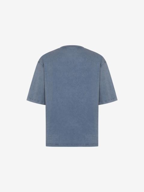 Moschino LAUREL CROWN ORGANIC COTTON JERSEY T-SHIRT