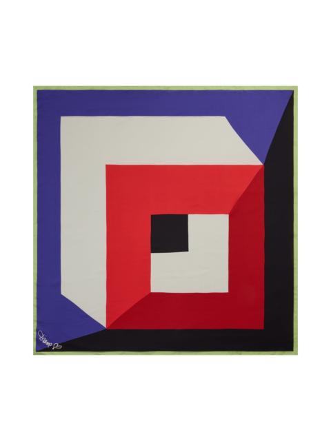 DIANE VON FURSTENBERG Flag Silk Scarf