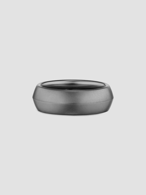 DAVID YURMAN Men's Knife Edge Band Ring in Anthracite Titanium, 8MM - Silver
