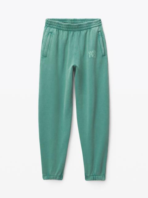 Alexander Wang PUFF LOGO SWEATPANT IN STRUCTURED TERRY
