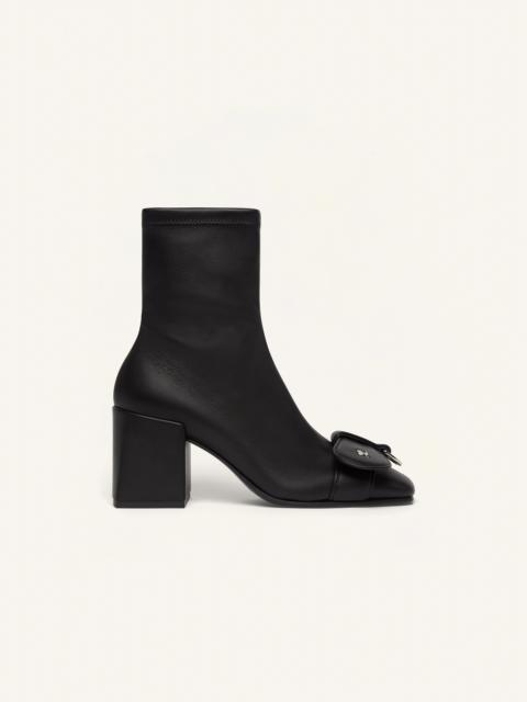 courrèges LOOP LOOP LEATHER ANKLE BOOTS