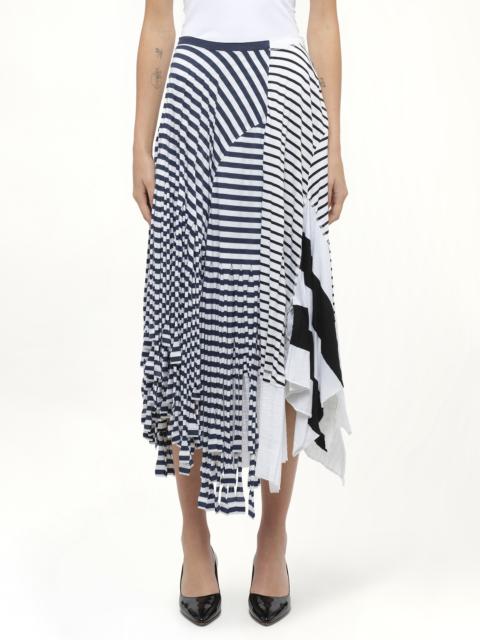 Loewe Stripe Jersey Skirt in Navy