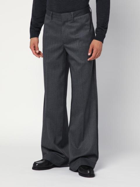 MM6 Maison Margiela Wide grey wool-blend trousers