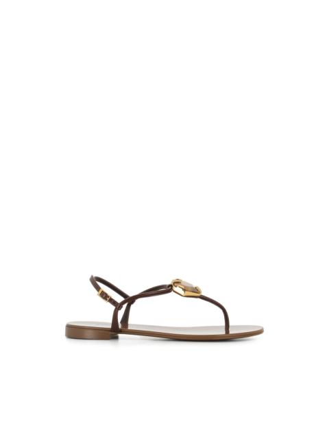 Giuseppe Zanotti gemstone detail leather sandals
