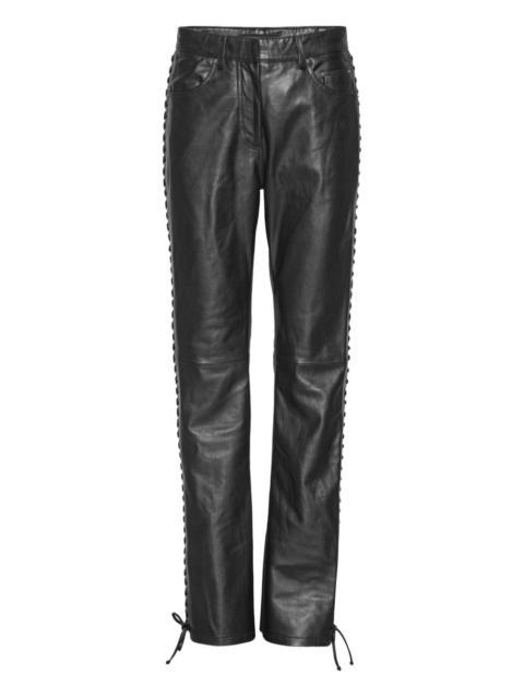 ROTATE laced leather trousers