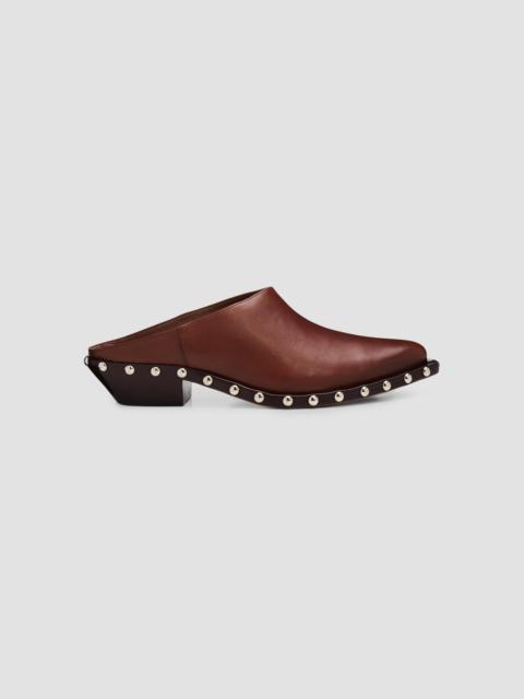SCHUTZ Women's Taylor 30MM Studded Leather Mules - Warm Toffee