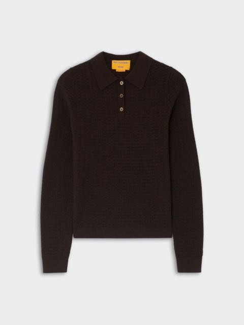GUEST IN RESIDENCE L/S Shrunken Waffle Polo