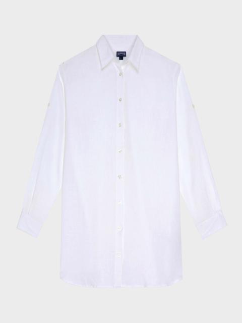 Vilebrequin Women long sleeves Linen Shirt Solid