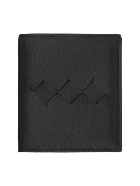 Bottega Veneta Black Tre Flap Card Case Wallet