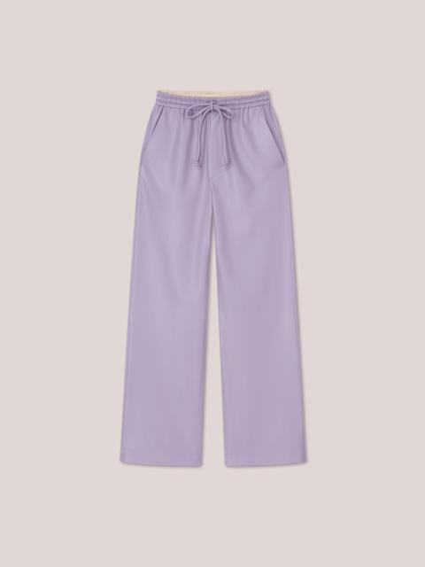 Nanushka CALIE - OKOBOR™ alt-leather drawstring waist trousers - Lilac