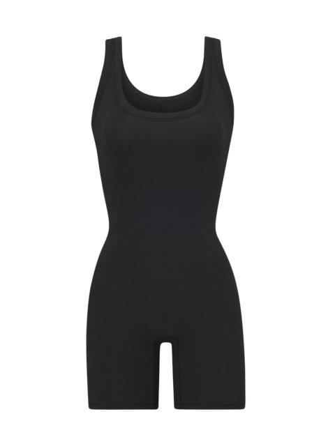 SKIMS Women's Cotton Rib Onesie Bodysuit - Soot