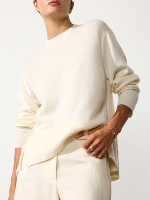 BROCHU WALKER The Fenton Crewneck Fringe Sweater
