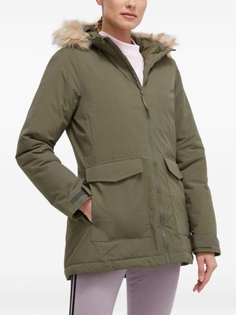 adidas faux-fur trimmed-hood jacket