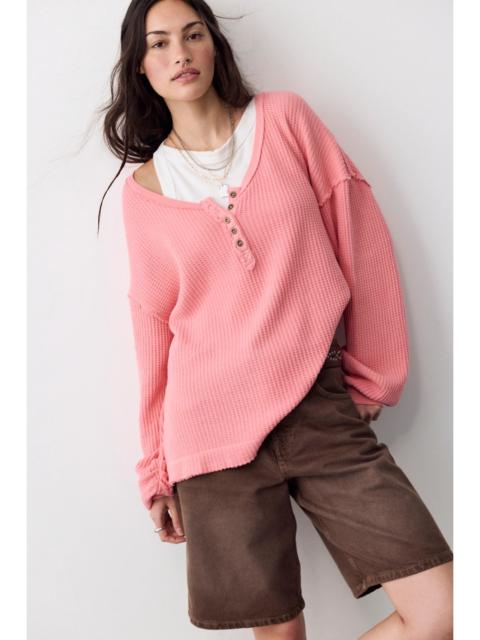 FREE PEOPLE We The Free Montreal Oversized Thermal Henley