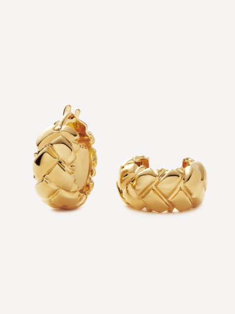 MISSOMA X Lucy Williams 18ct Gold-Plated Vermeil Silver Waffle Mini Hoop Earrings