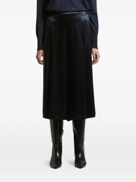 PESERICO pleated-front satin trousers