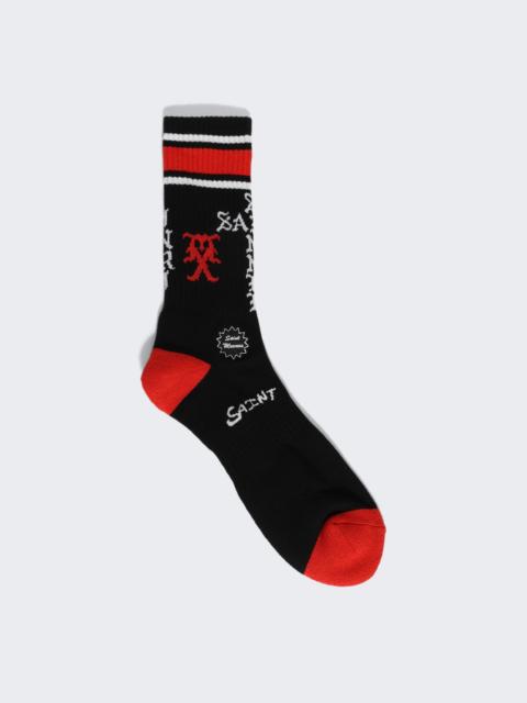SAINT M×××××× Sinner Socks Black And Red