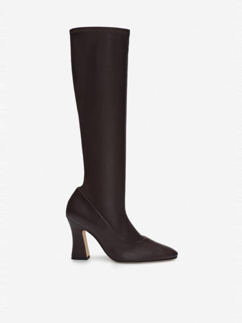 MAGDA BUTRYM Thick heel leather boots in brown