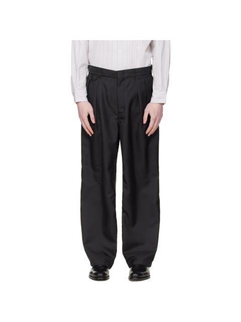 Nanamica Black Polyester Twill Club Trousers