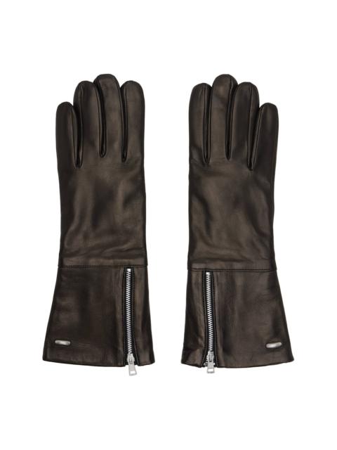 Our Legacy Black Zipped Gloves