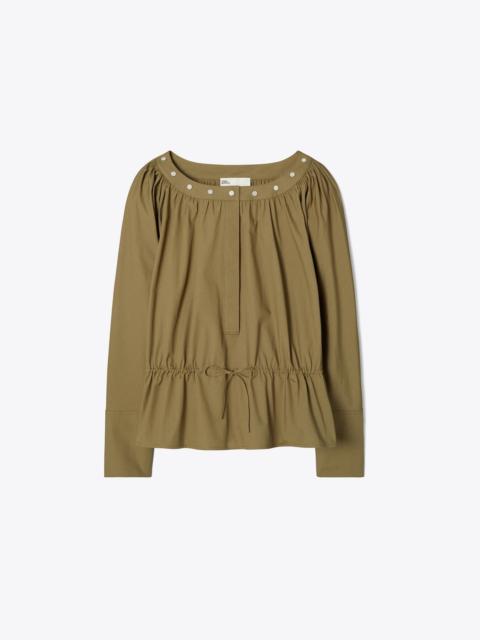 TORY BURCH Cinched Cotton Top