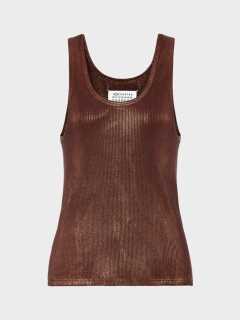 Maison Margiela Silver Print Tank Top