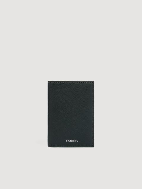 Sandro SAFFIANO LEATHER CARD HOLDER