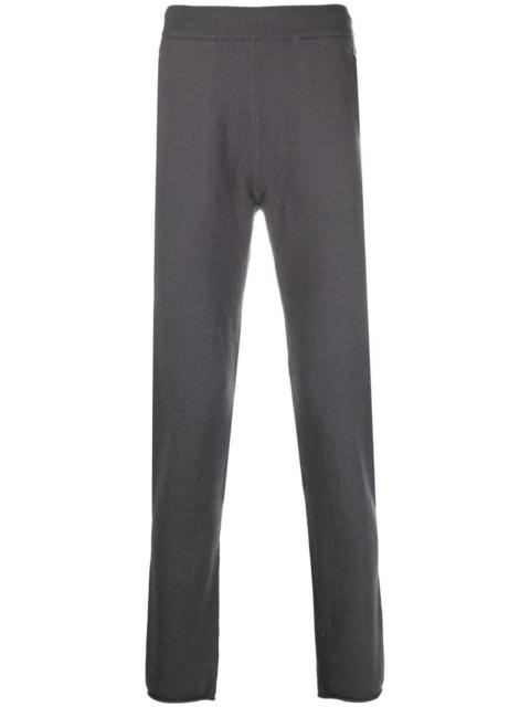 extreme cashmere straight-leg knitted track-pants