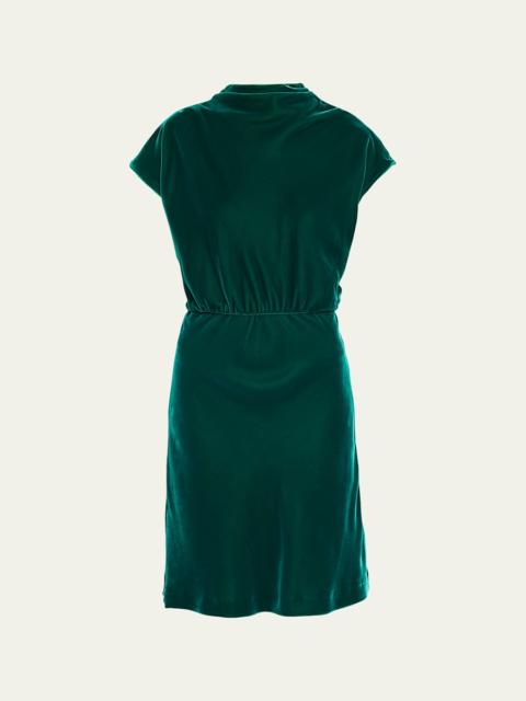 GIORGIO ARMANI Velvet Cowl-Neck Dress