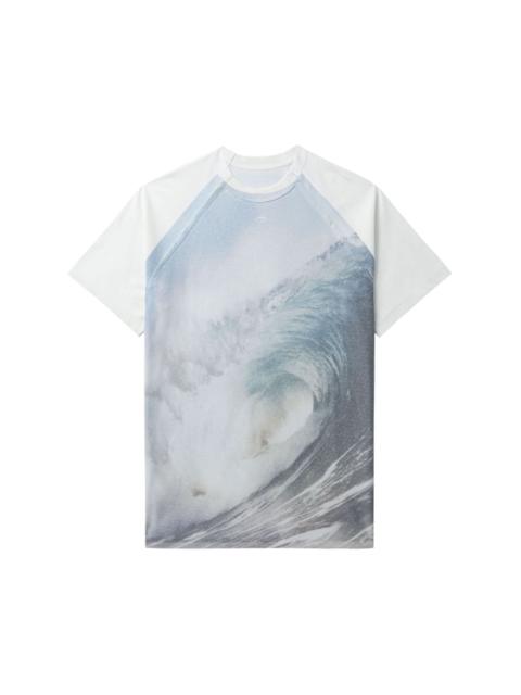 wave-print T-shirt