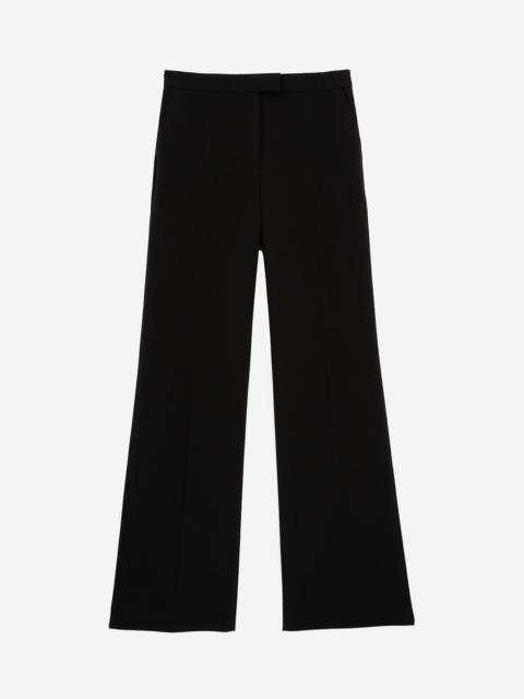 The Kooples BLACK STRAIGHT-CUT CREPE TAILORED PANTS
