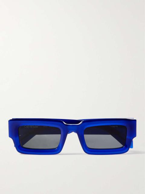 Lecce Rectangular-Frame Acetate Sunglasses